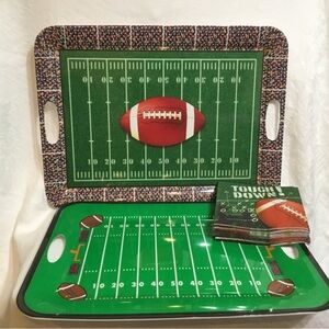 Serving Trays and Napkins Football Themed Great for Superbowl Sunday!